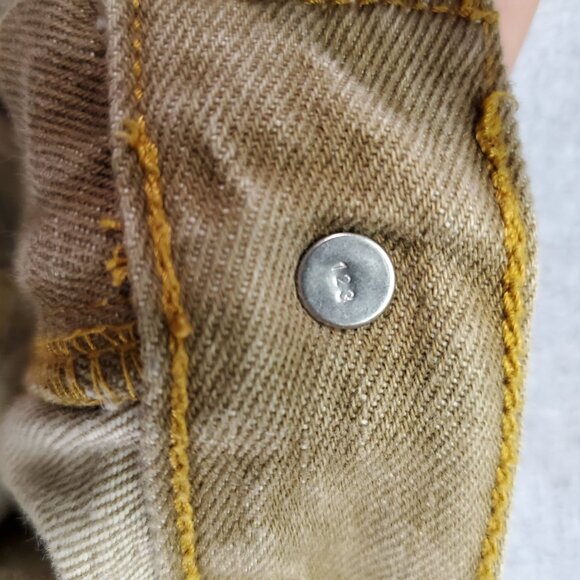 Levis Jeans Mens 34x30 Tan 505 Regular Fit 100% Cotton Made In Hong Kong - Picture 13 of 14